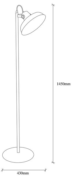 Opviq Stojacia lampa Lik III 145 cm čierna