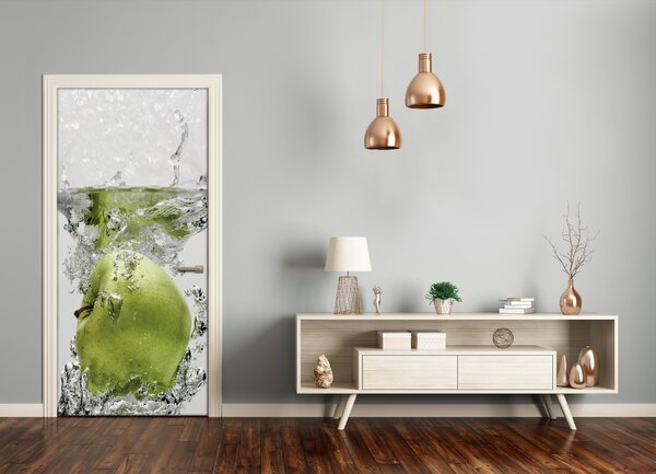 Fototapeta na dvere samolepiace jablko voda 75x205 cm