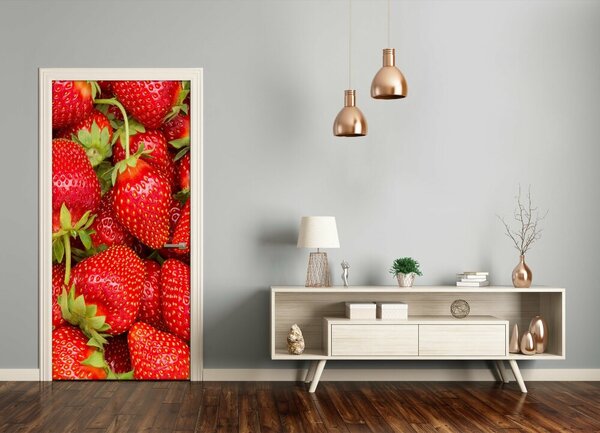 Fototapeta na dvere samolepiace jahody 75x205 cm