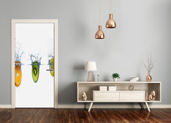 Fototapeta na dvere samolepiace ovocie pod vodou 85x205 cm