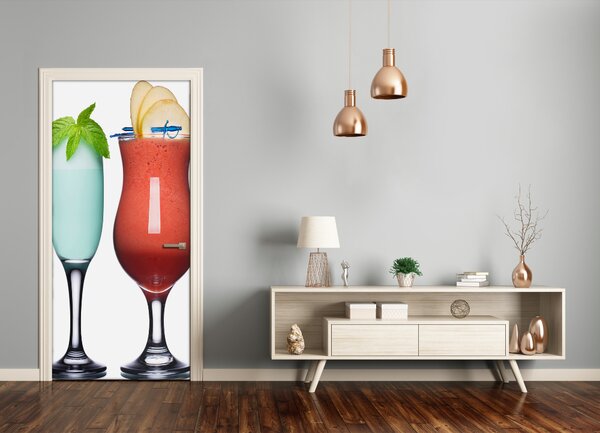 Fototapeta na dvere samolepiace farebné koktaily 85x205 cm