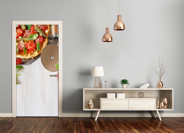 Fototapeta na dvere do domu samolepiace pizza 75x205 cm