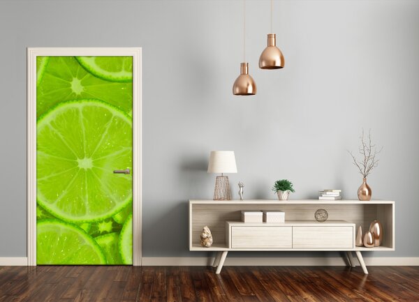 Fototapeta na dvere do domu samolepiace limetky 95x205 cm