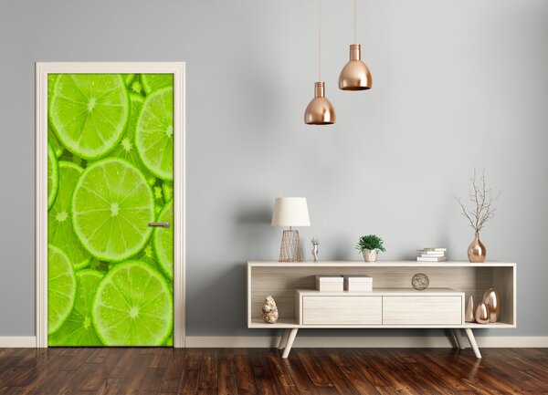 Fototapeta na dvere do domu samolepiace limetky 75x205 cm