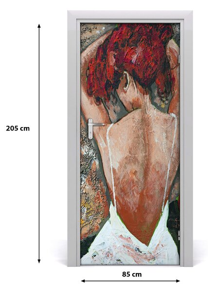 Samolepiace fototapety na dvere žena 85x205 cm