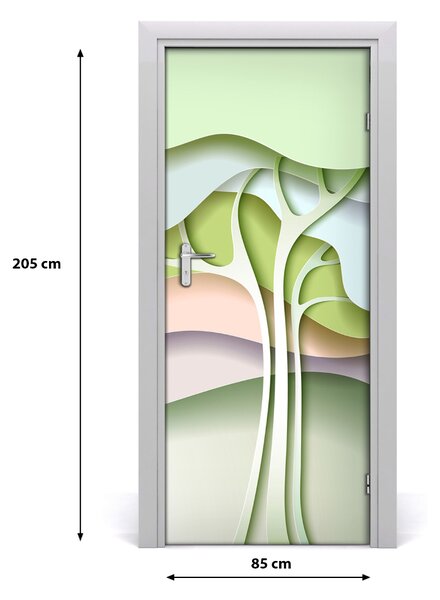 Samolepiace fototapety na dvere abstraktné drevo 85x205 cm