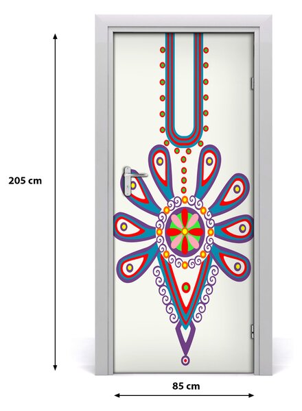 Samolepiace fototapety na dvere Poľský ľudový vzor 85x205 cm