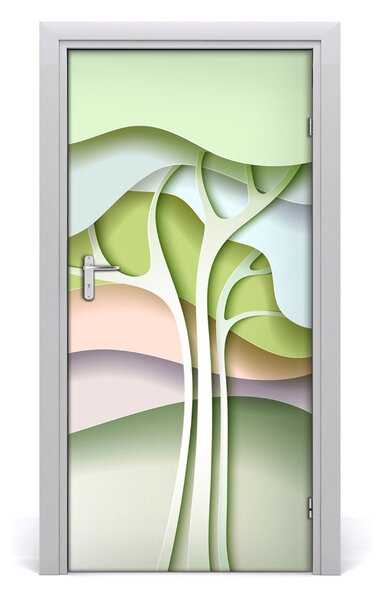 Samolepiace fototapety na dvere abstraktné drevo 95x205 cm
