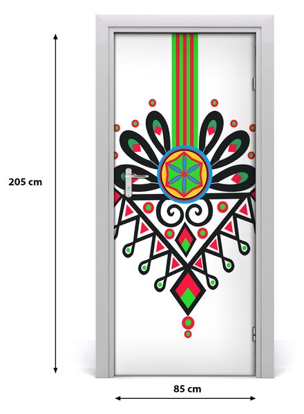 Samolepiace fototapety na dvere Poľský ľudový vzor 85x205 cm