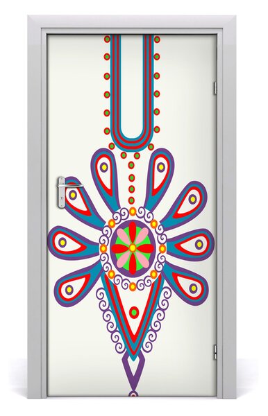 Samolepiace fototapety na dvere Poľský ľudový vzor 95x205 cm