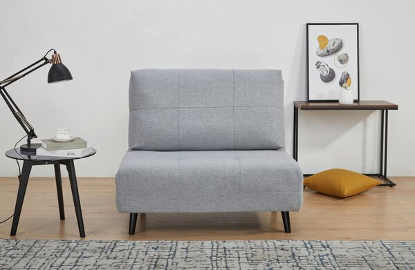 ROZKLADACIE KRESLO, textil, svetlosivá Ti'me - Sedačky