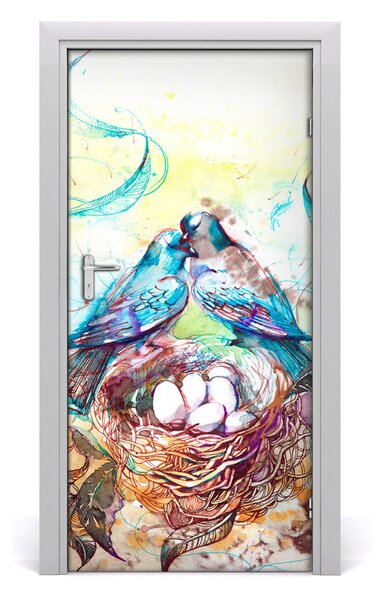 Samolepiace fototapety na dvere rodina 95x205 cm