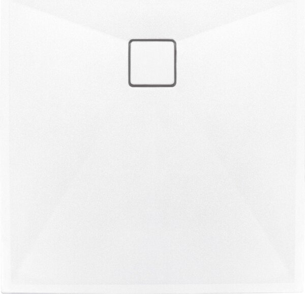 Deante Correo, štvorcová granitová sprchová vanička 80x80x3,5 cm, biela matná, DEA-KQR_A42B