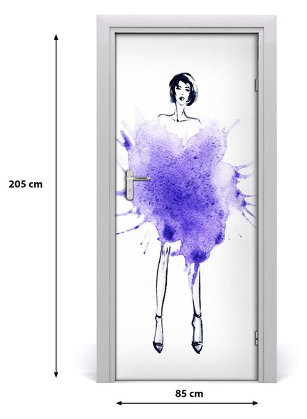 Samolepiace fototapety na dvere ilustrácie móda 85x205 cm