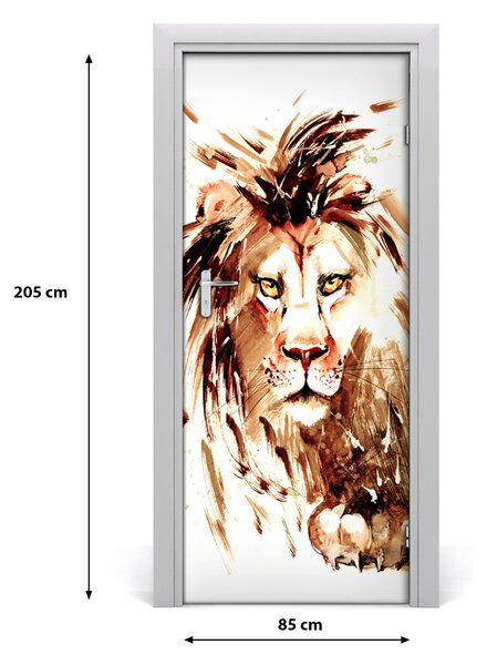 Samolepiace fototapety na dvere Lev 85x205 cm