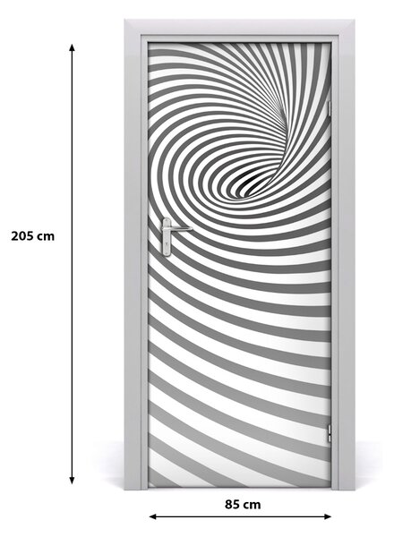 Samolepiace fototapety na dvere Špirála v pásky 85x205 cm
