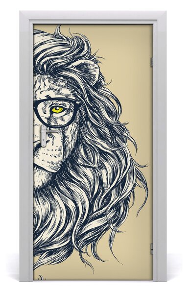 Samolepiace fototapety na dvere Hipsterský lev 95x205 cm