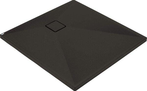 Deante Correo, štvorcová granitová sprchová vanička 80x80x3,5 cm, čierna matná, DEA-KQR_N42B