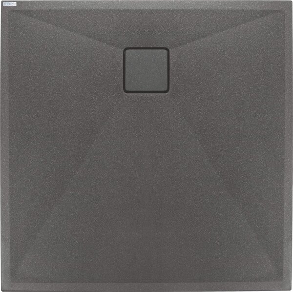 Deante Correo, štvorcová granitová sprchová vanička 80x80x3,5 cm, antracitová metalíza, DEA-KQR_T42B