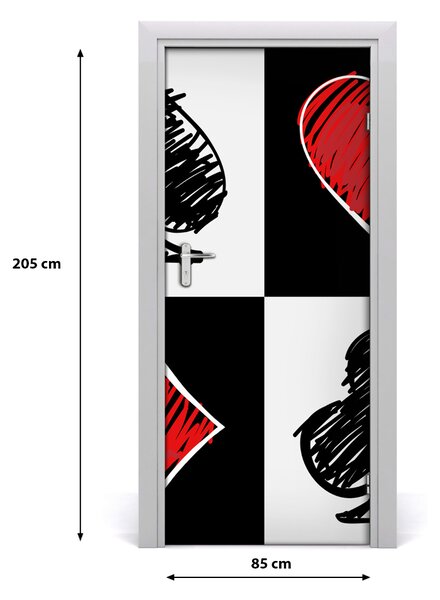 Samolepiace fototapety na dvere kartové farby 85x205 cm