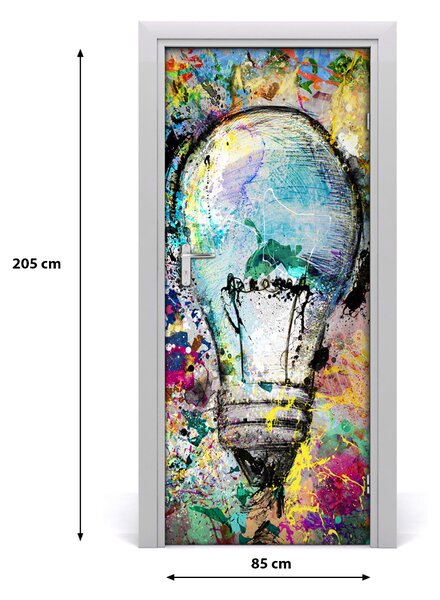 Samolepiace fototapety na dvere farebná žiarovka 85x205 cm