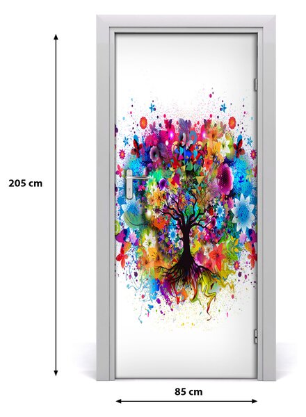 Samolepiace fototapety na dvere abstraktné drevo 85x205 cm