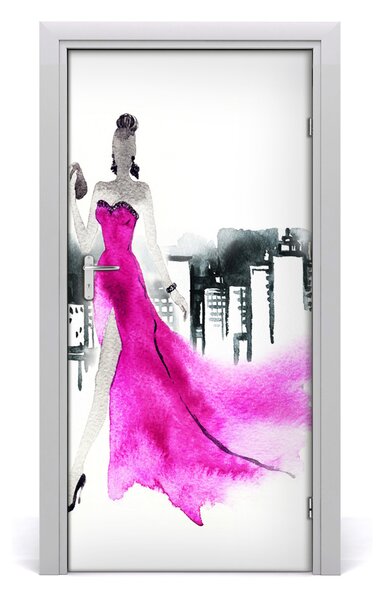 Samolepiace fototapety na dvere ilustrácie móda 95x205 cm