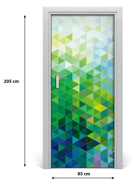 Samolepiace fototapety na dvere abstrakcie trojuholníky 85x205 cm