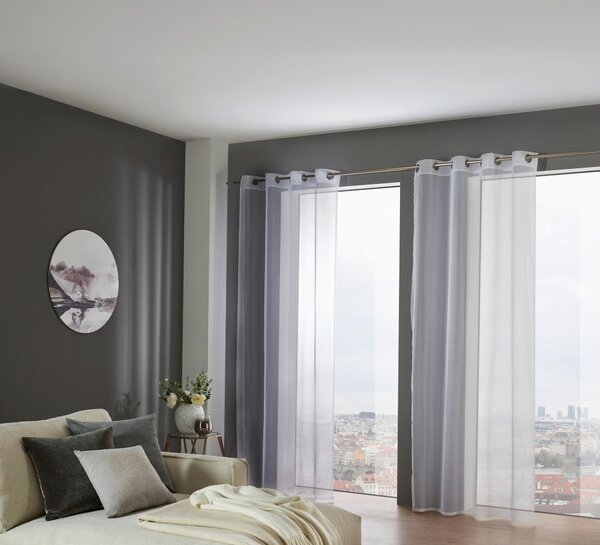 ZÁVES S OČKAMI, priehľadné, 140/245 cm Boxxx - Záclony & závesy