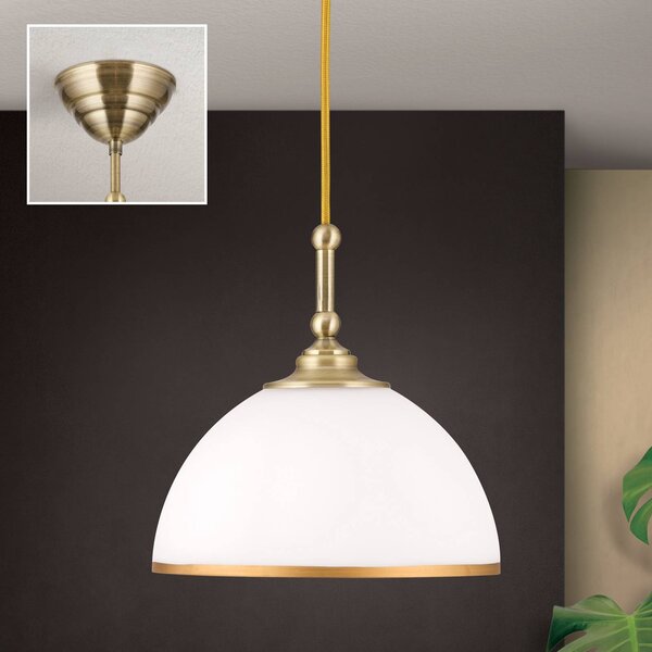 Závesné svietidlo Old Lamp textilný kábel, 1-pl