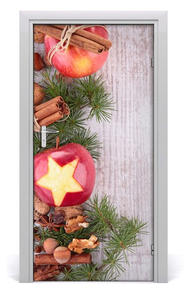 Samolepiace fototapety na dvere sviatočné jablká 95x205 cm