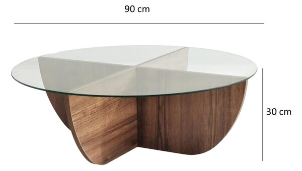 Kalune Design Konferenčný stolík Lily orech