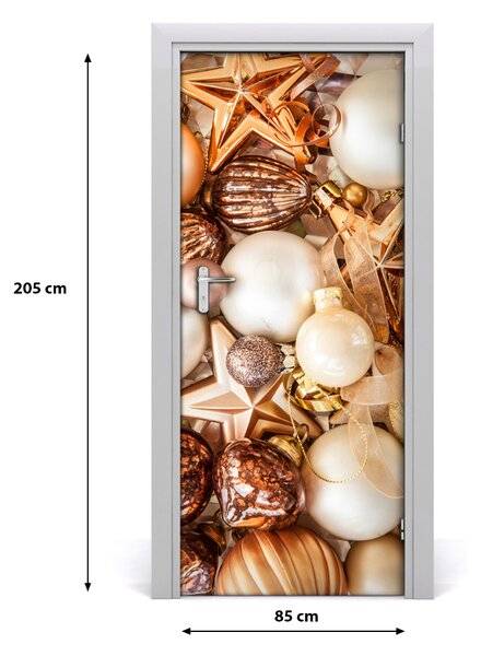 Samolepiace fototapety na dvere sviatočné ozdoby 85x205 cm