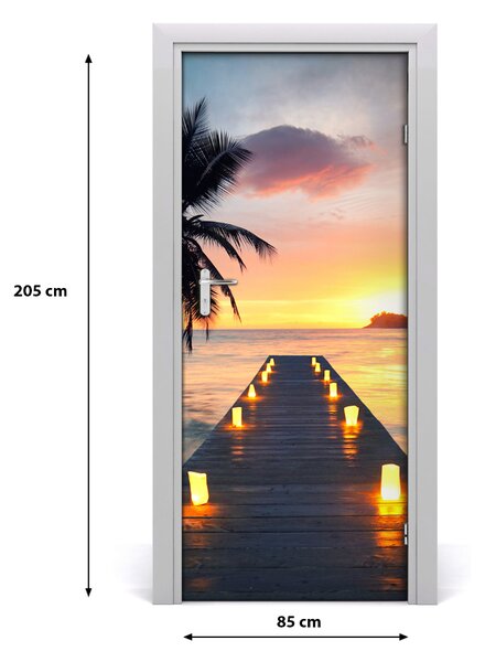 Fototapeta samolepiace dvere drevený most 85x205 cm
