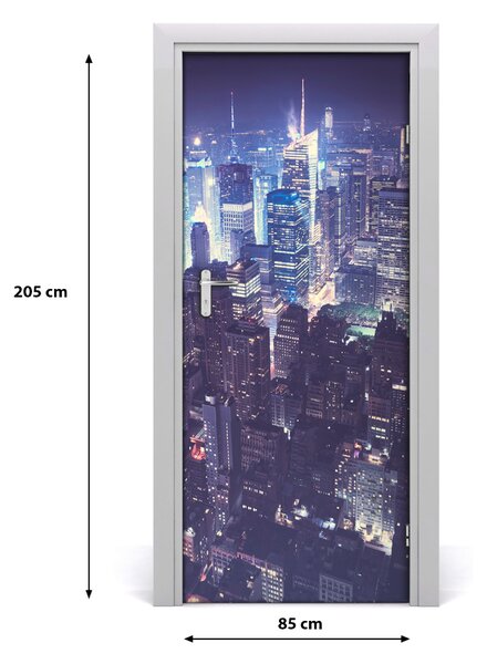 Fototapeta samolepiace na dvere Manhattan noc 85x205 cm