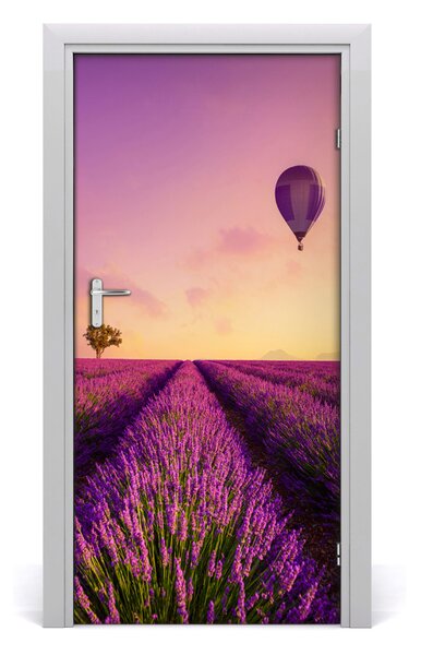 Fototapeta samolepiace na dvere poľa levanduľa 95x205 cm