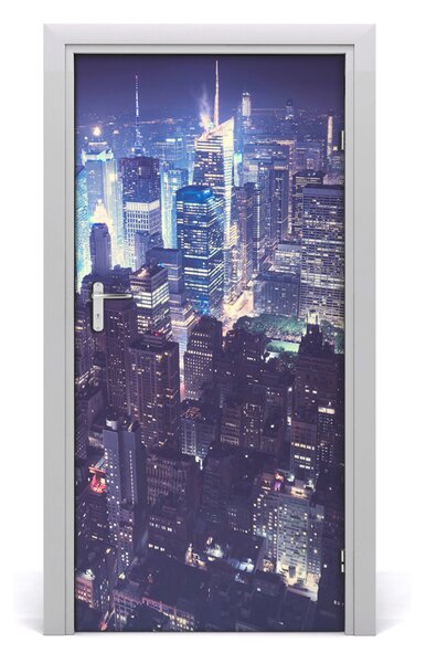 Fototapeta samolepiace na dvere Manhattan noc 95x205 cm