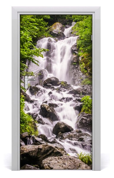 Fototapeta samolepiace na dvere vodopád v lese 95x205 cm