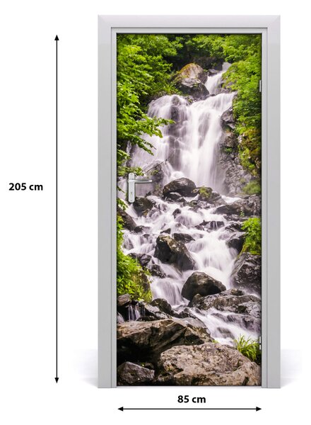Fototapeta samolepiace na dvere vodopád v lese 85x205 cm
