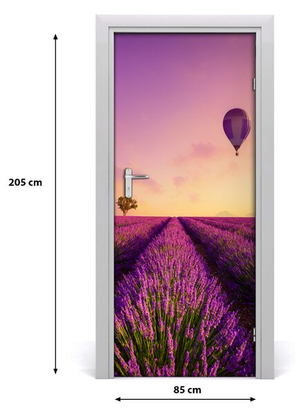 Fototapeta samolepiace na dvere poľa levanduľa 85x205 cm