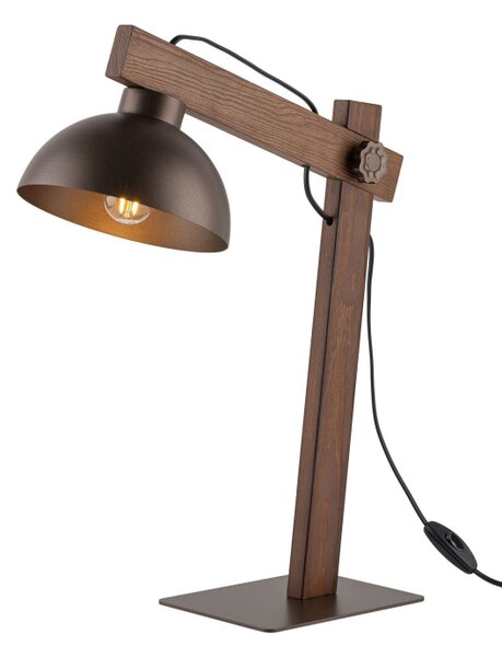 Stolná lampa TK 5788 OSLO hnedá tmavé drevo