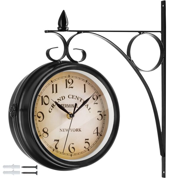 Tectake 402772 nástenné hodiny vintage - čierna