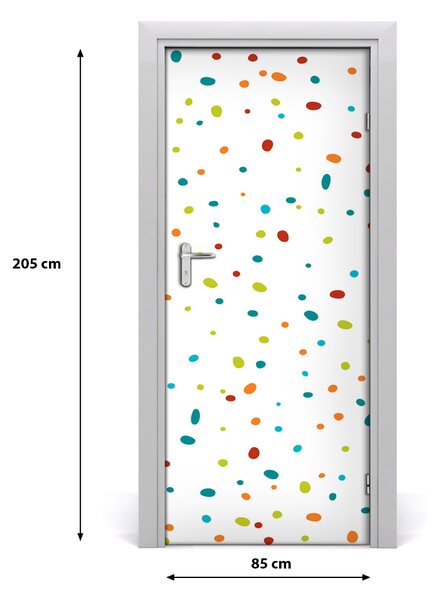 Samolepiace fototapety na dvere farebné kvapky 85x205 cm