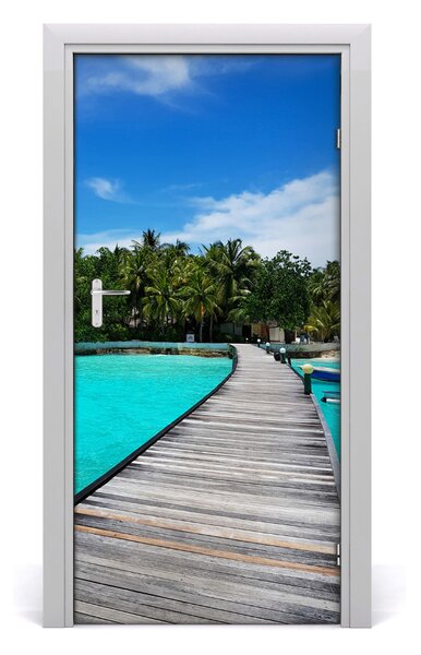 Fototapeta samolepiace na dvere tropický výhľad 95x205 cm