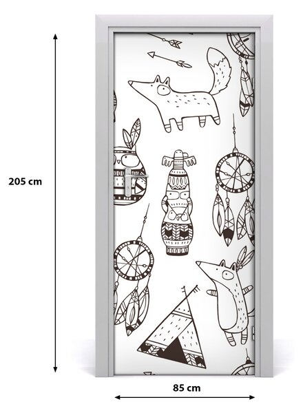 Samolepiace fototapety na dvere Indián pozadia 85x205 cm