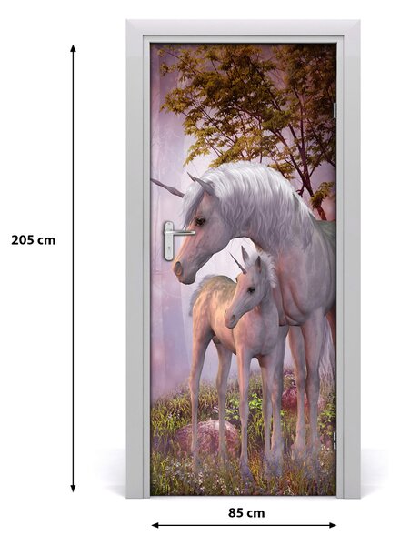 Samolepiace fototapety na dvere jednorožec 85x205 cm