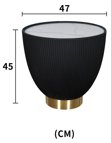 LivinHill Konferenčný stolík Modig 47 cm eko koža zlatý/čierny