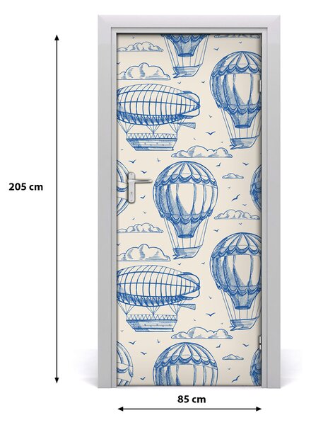 Samolepiace fototapety na dvere vzducholoď balóny 85x205 cm