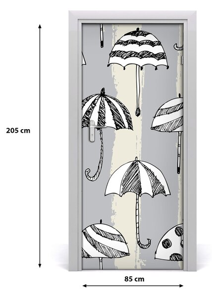 Samolepiace fototapety na dvere dáždniky 85x205 cm