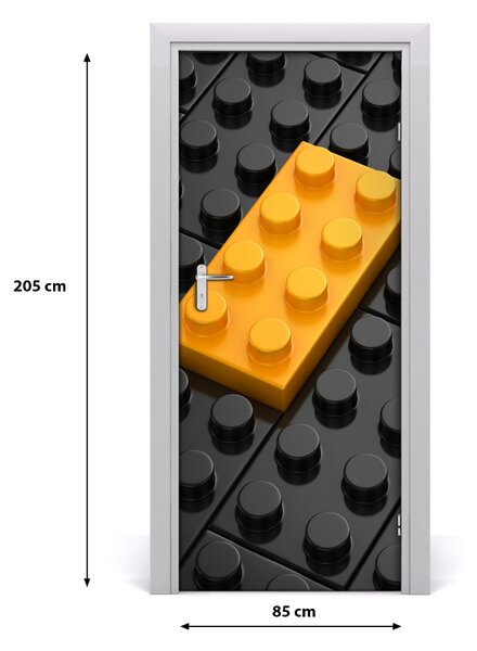 Samolepiace fototapety na dvere kocky lego 85x205 cm